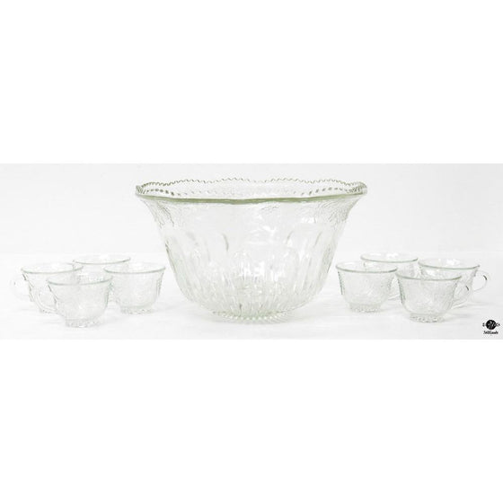 Indiana Glass Punch Bowl Set