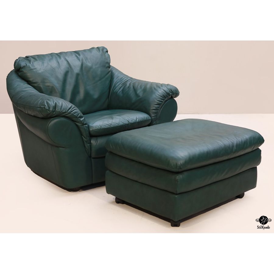 Natuzzi Chair & Ottoman