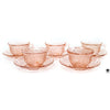 Federal Glass Cup & Saucer (Set)