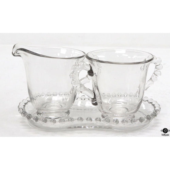 Imperial Glass Creamer & Sugar