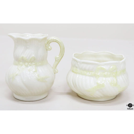 Belleek Creamer & Sugar