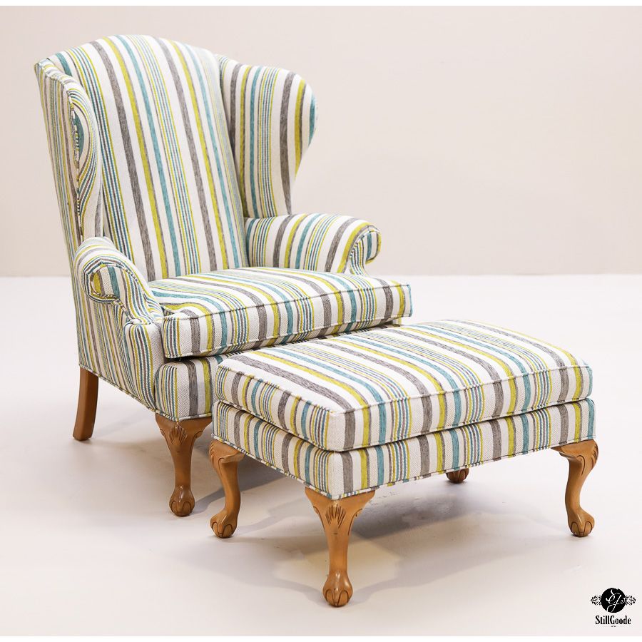 Ethan Allen Chair & Ottoman